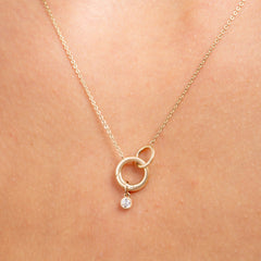 Isabel Bernard Le Marais Round Zirconia 14 karat gold charm IB350060