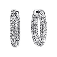 Pandora Timeless 925 Sterling Silver Pavé Single-row Earrings 292624C01