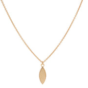 Karma 925 Sterling Zilveren Dots Pointy Oval Roségoudkleurige Ketting T240 (Lengte: 38.00-45.00 cm)