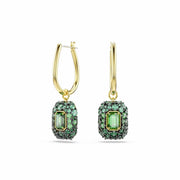 Swarovski Sublima Glam Gouden Oorbellen met Groene Kristal 5752890