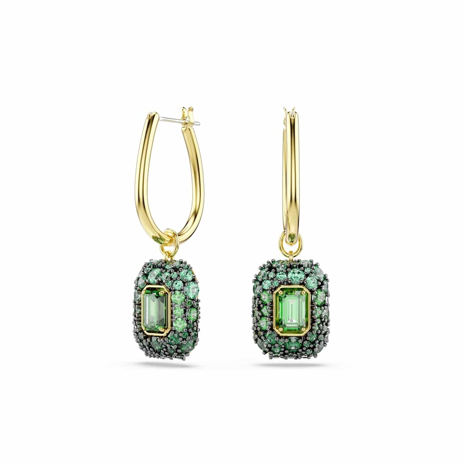 Swarovski Sublima Glam Gold-Tone Earrings with Green Crystal 5752890
