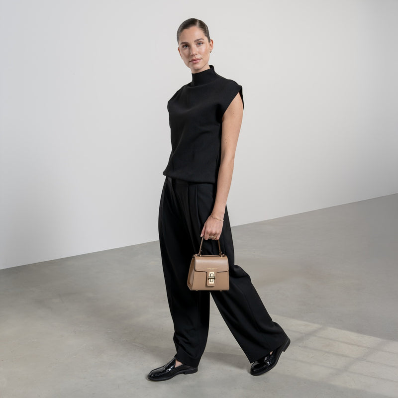 Femme Forte Simone Mini Beige Handtas van Kalfsleer IB21126-072-zoom-