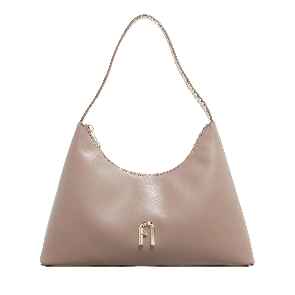 Furla Diamante Grey Leather Hobo bag 2001-A0630116