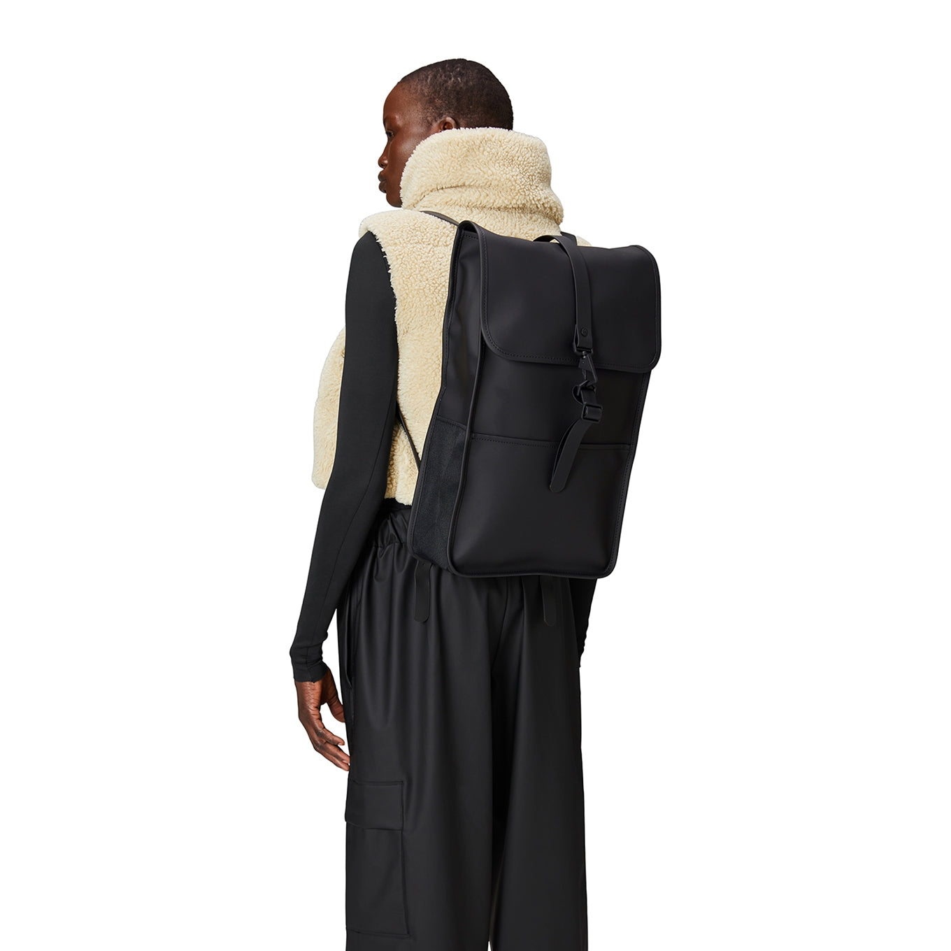 Rains Black Backpack R13000-01