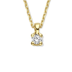Isabel Bernard De la Paix Céline 14 Carat Golden Necklace | diamond 0.05 ct | IBD350001