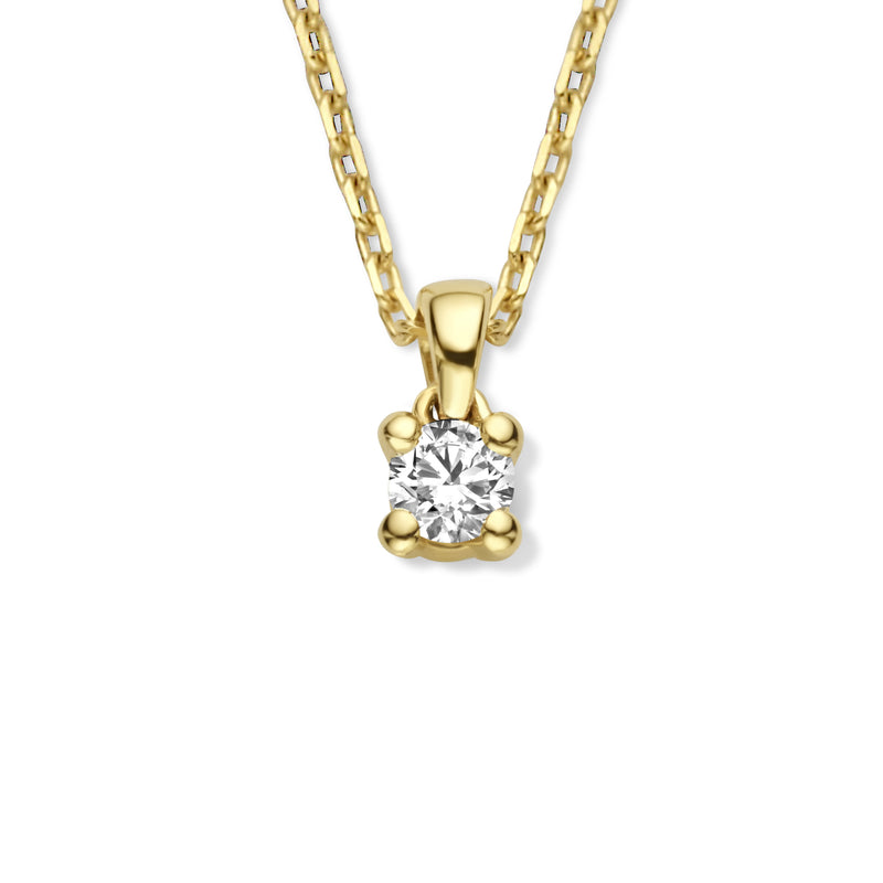 Isabel Bernard De la Paix Céline 14 karaat gouden collier | diamant 0.05 ct | IBD350001-zoom-