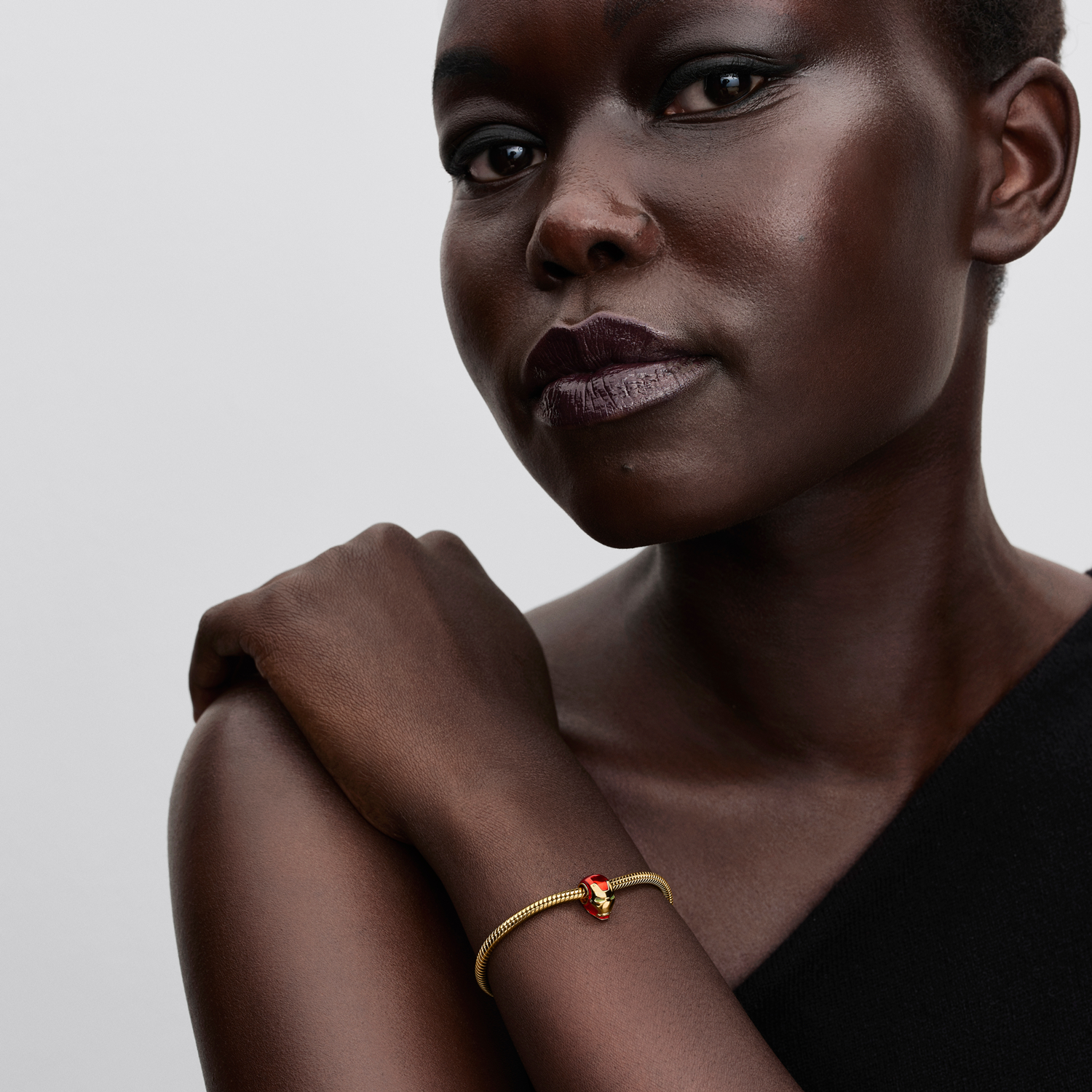 Pandora Marvel Gold Plated Iron Man Helmet Charm 764213C01