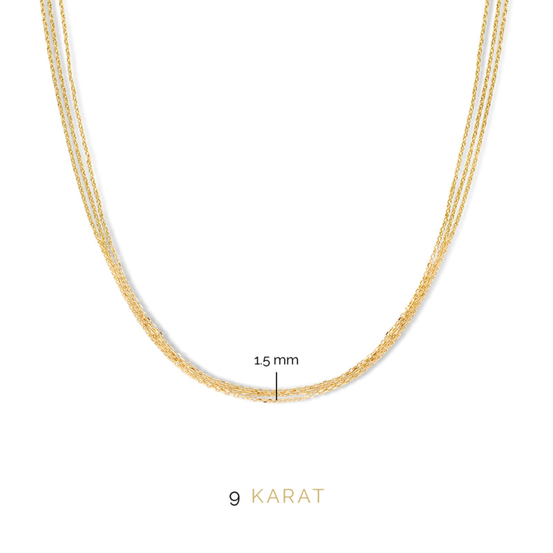 Beloro Jewels La Rinascente Bellisa 9 Karaat Ketting BO340033-zoom-