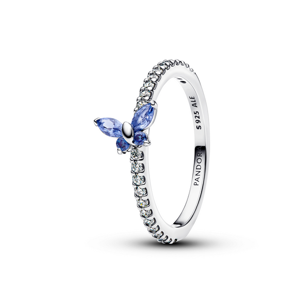 Pandora Timeless 925 Sterling Silver Sparkling Butterfly Ring 194269C01