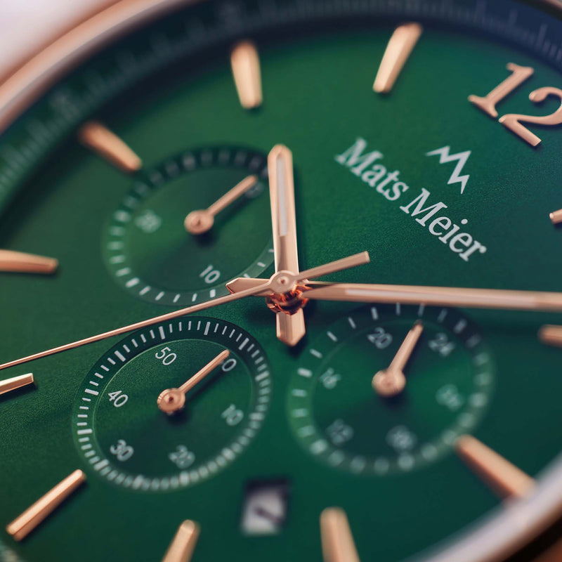 Mats Meier Grand Cornier Chrono Groen/Rosegoudkleurig horloge MM00114-zoom-