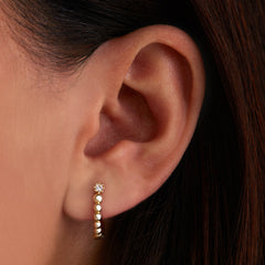 Beloro Jewels Monte Napoleone Milena 9 karat gold hoop earrings (11 mm) BO360098