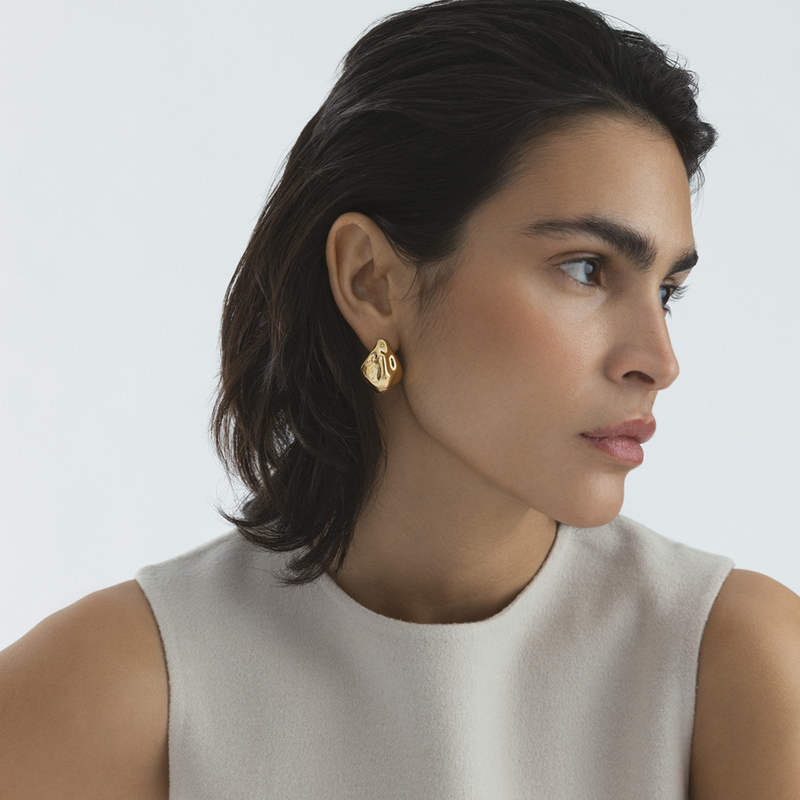 Mockberg Wavy Bolded Drop Earring MB0171-zoom-