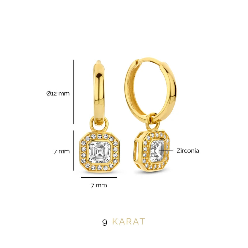 Beloro Jewels Monte Napoleone Sofia 9 Karaat Creolen BO360041-zoom-