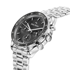 Mats Meier Arosa Racing Chronograph Men'sWatch Silver-coloured and Black MM50012