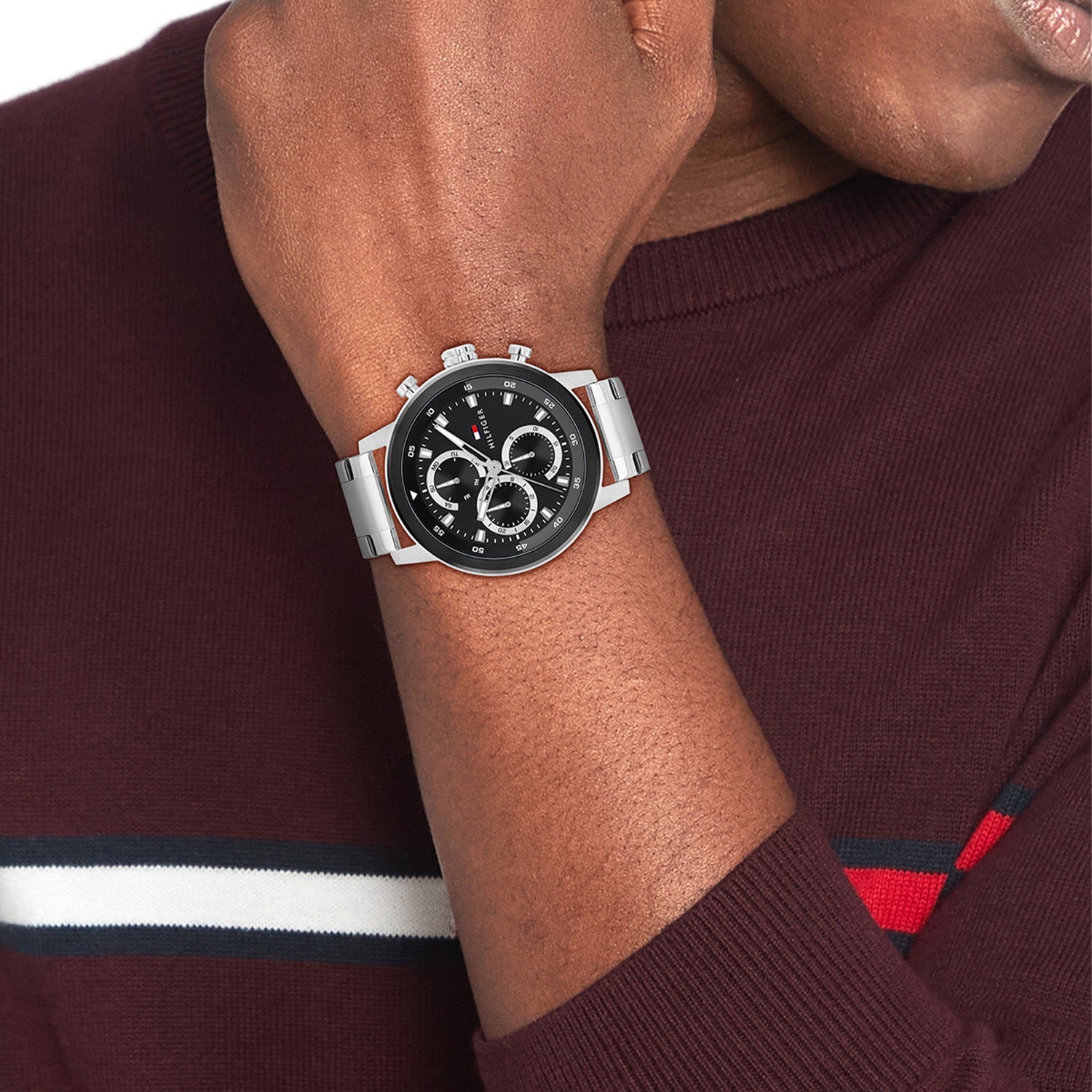 Tommy Hilfiger Rocky Silver and Black Men's Watch TH1792181