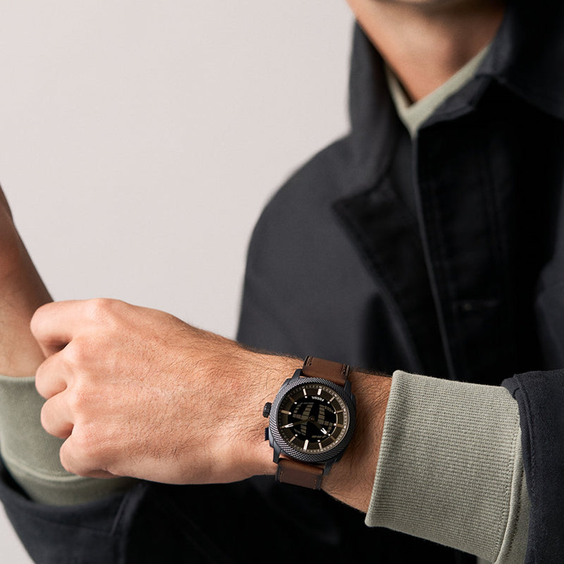 Fossil Machine Round Black Dial Watch FS6165-zoom-