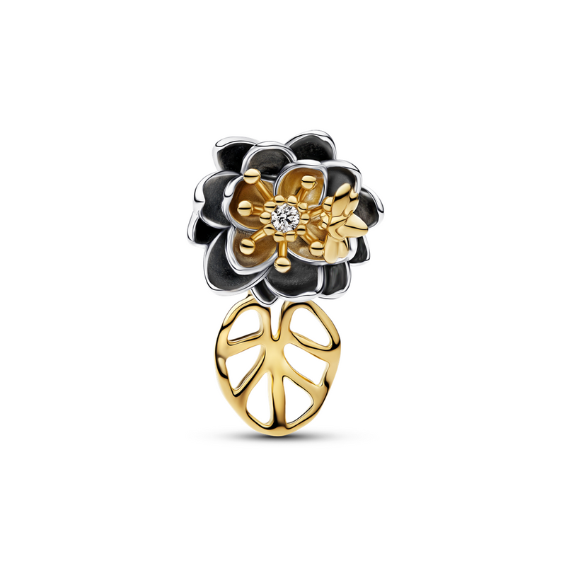 Pandora Collabs Gold Plated Disney Tiana Gold Plated 0.012 Ct Lab-Grown Diamond Charm 764326C01-zoom-