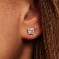 Isabel Bernard De la Paix Elena 14 karat gold stud ear studs with diamond 0.25 carat IBD360032