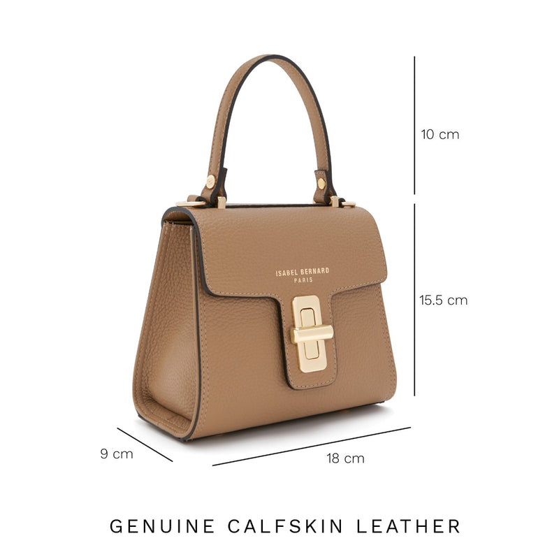 Femme Forte Simone Mini Beige Handtas van Kalfsleer IB21126-072-zoom-