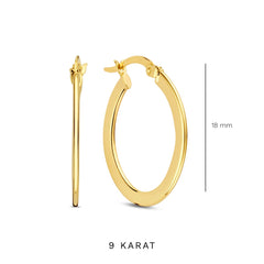 Beloro Jewels Regalo d'Amore 9 karat gold hoop earrings gift set BO90023