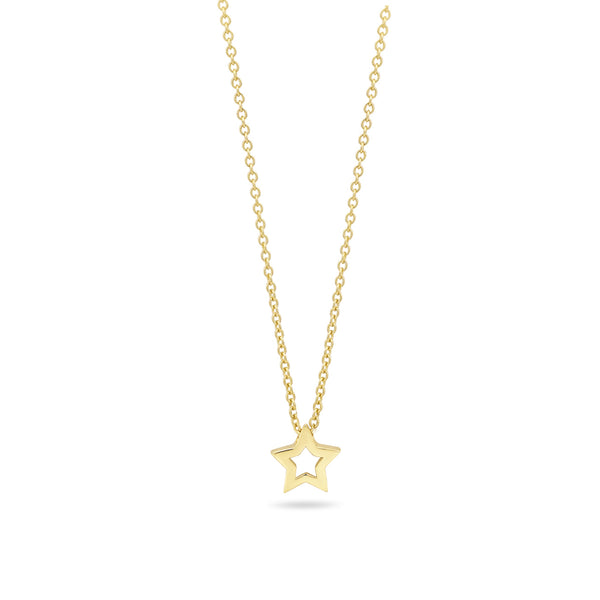 Ketting met ster hanger 14k goud