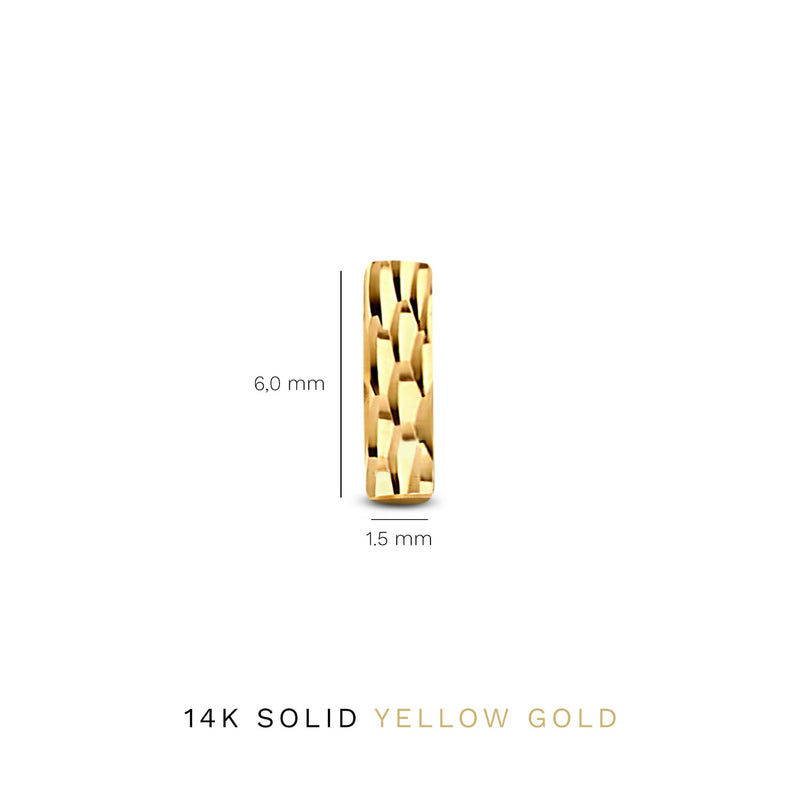 Isabel Bernard Rivoli Laura 14 karaat gouden oorknoppen IB360149-zoom-