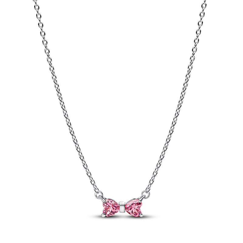 Pandora Timeless 925 Sterling Silver Bow Pendant Necklace 394235C01-45-zoom-