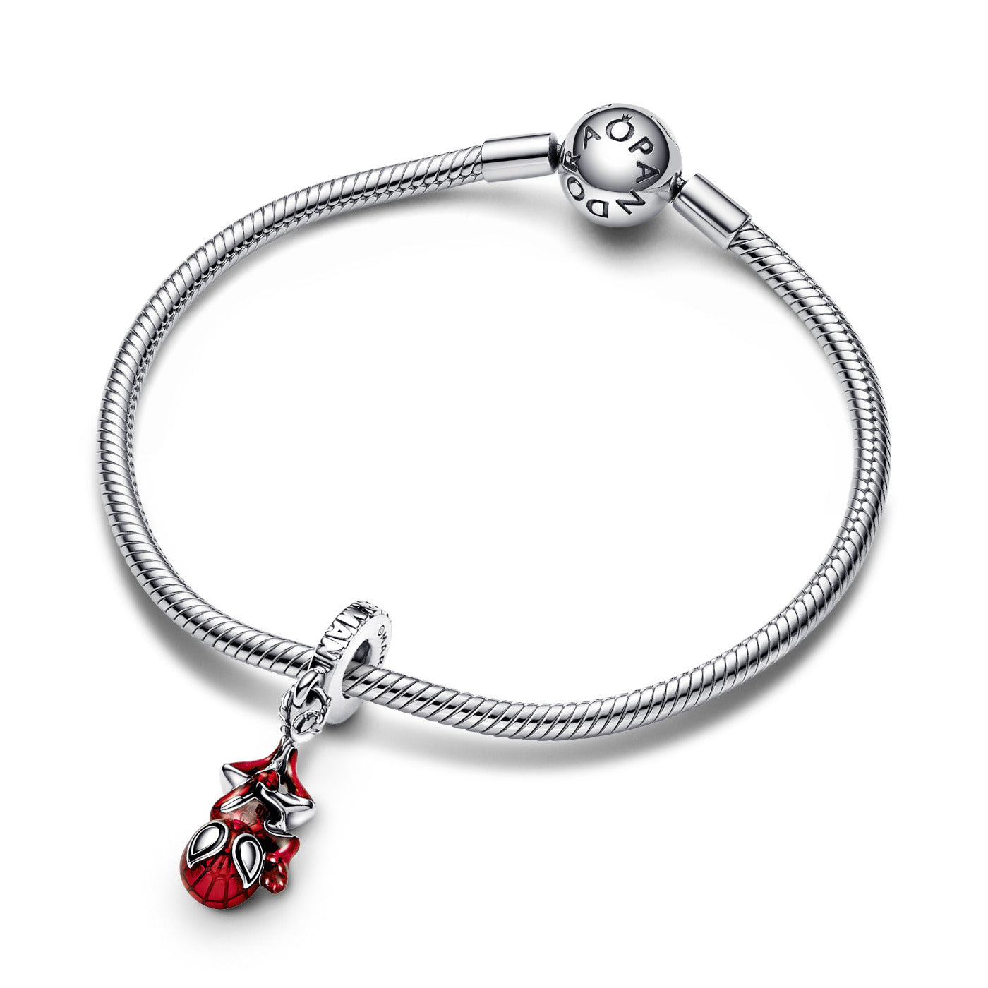 Pandora Marvel 925 Sterling Silver Marvel Hanging Spider-Man Charm 792323C01
