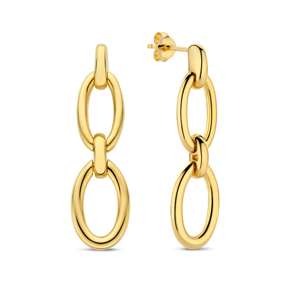 Parte Di Me Bibbiena Poppi Clara 925 Sterling Zilveren Gold Plated OorhangersPDM36188