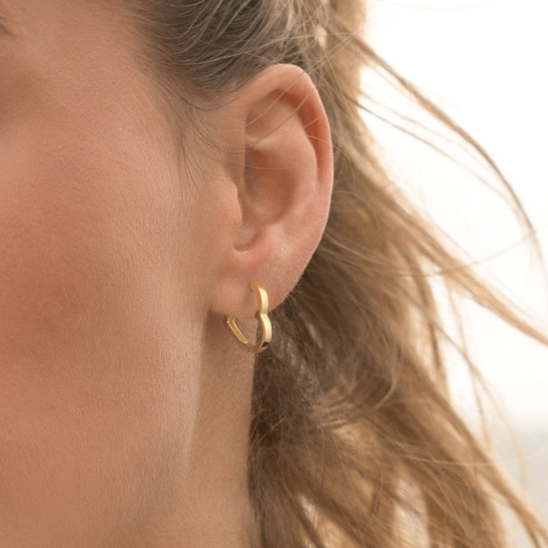 Jackie Gold 14K Golden Hoop Earrings JKE23.357-zoom-