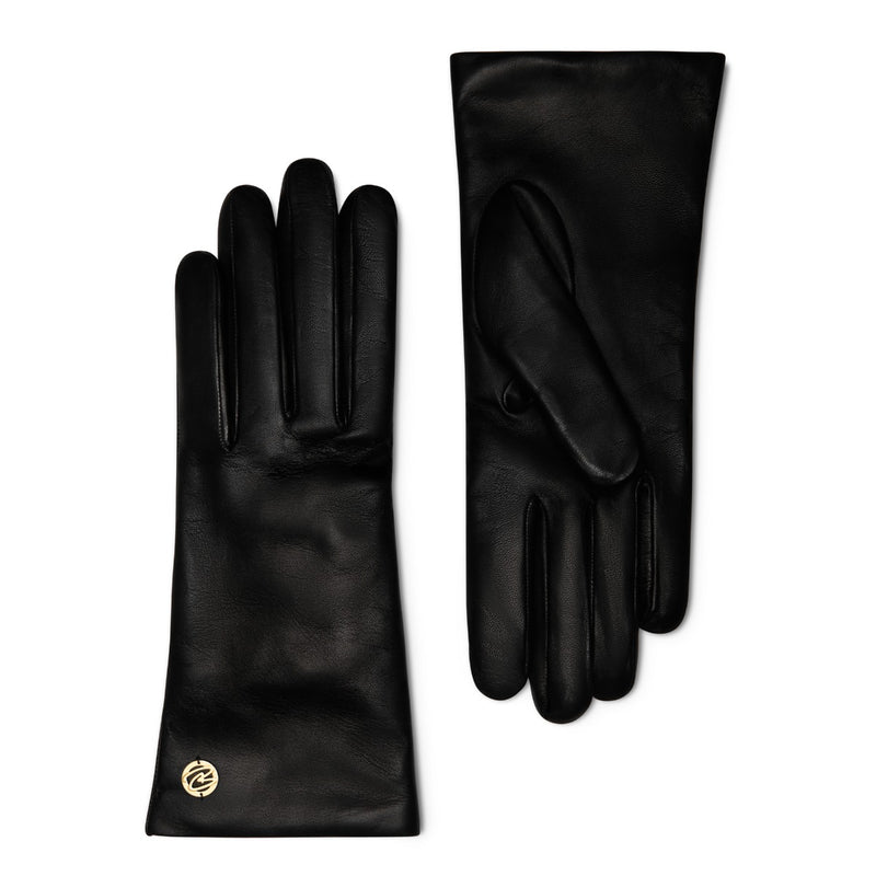 Isabel Bernard Honoré Eleanor Zwarte goatskin Leren gloves IB67000-301--zoom-