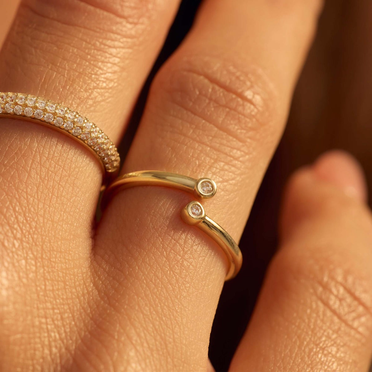 Beloro Jewels Monte Napoleone Stella 9 karat gold ring with zirconia BO330035-48