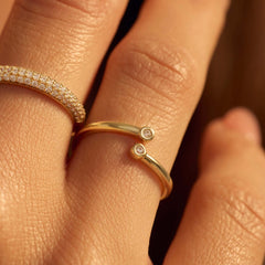 Beloro Jewels Monte Napoleone Stella 9 karat gold ring with zirconia BO330035-48