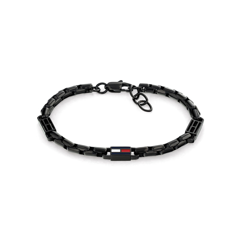 Tommy Hilfiger Roestvrij Staal Zwarte Heren Schakelarmband TJ2790676-zoom-