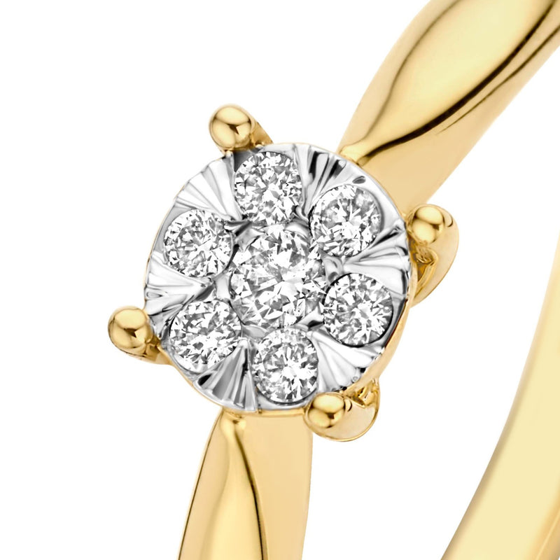 Isabel Bernard De la Paix Hanaé 14 karaat gouden ring | diamant 0.14 ct | IBD330008-60-zoom-