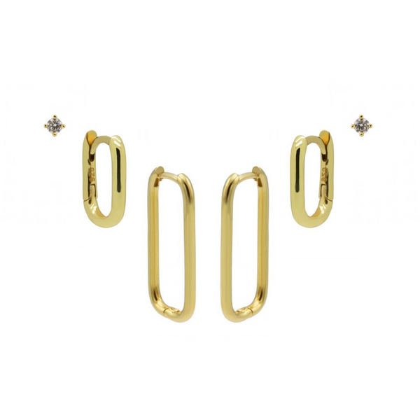 Karma 925 Sterling Silver Gold-coloured Sun Kissed Earparty EPV06GP