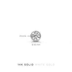 Isabel Bernard Saint Germain Juliette 14 Carat Whitegold Ear Studs IB360206