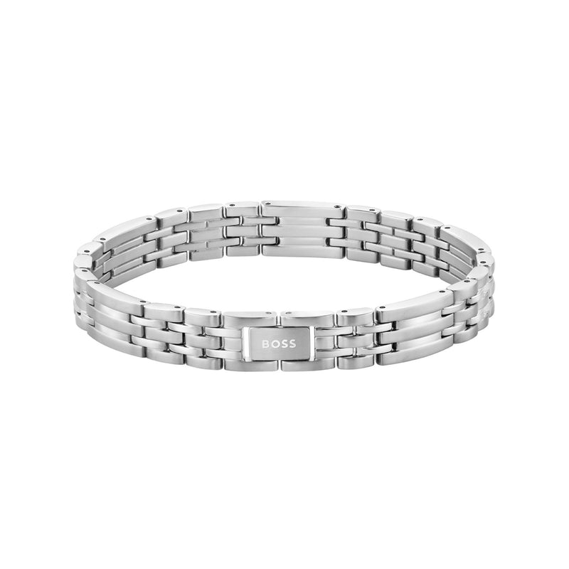 Hugo Boss Roestvrij Staal Zilverkleurige Heren Schakelarmband HBJ1580812-zoom-