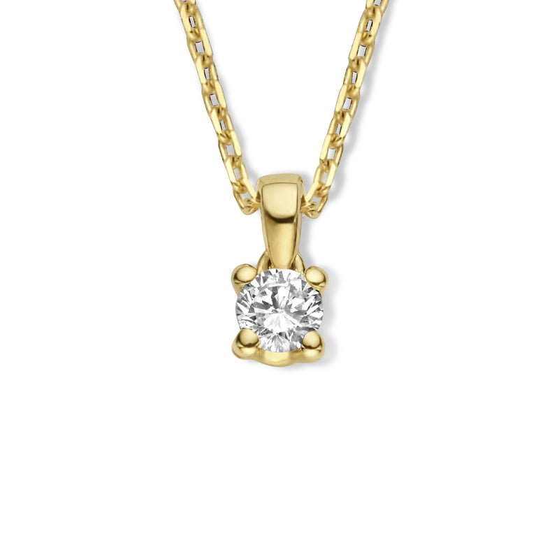 Isabel Bernard De la Paix Celesse 14 karaat gouden collier | diamant 0.07 ct | IBD350002-zoom-