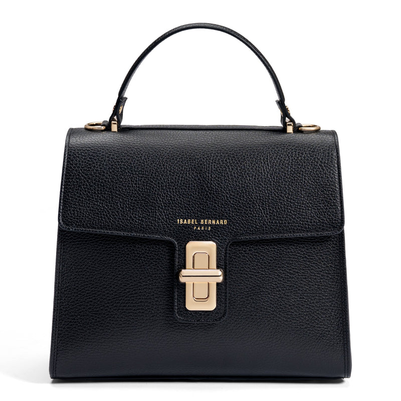 Femme Forte Simone Midi Zwarte Handtas van Kalfsleer IB21127-001-zoom-