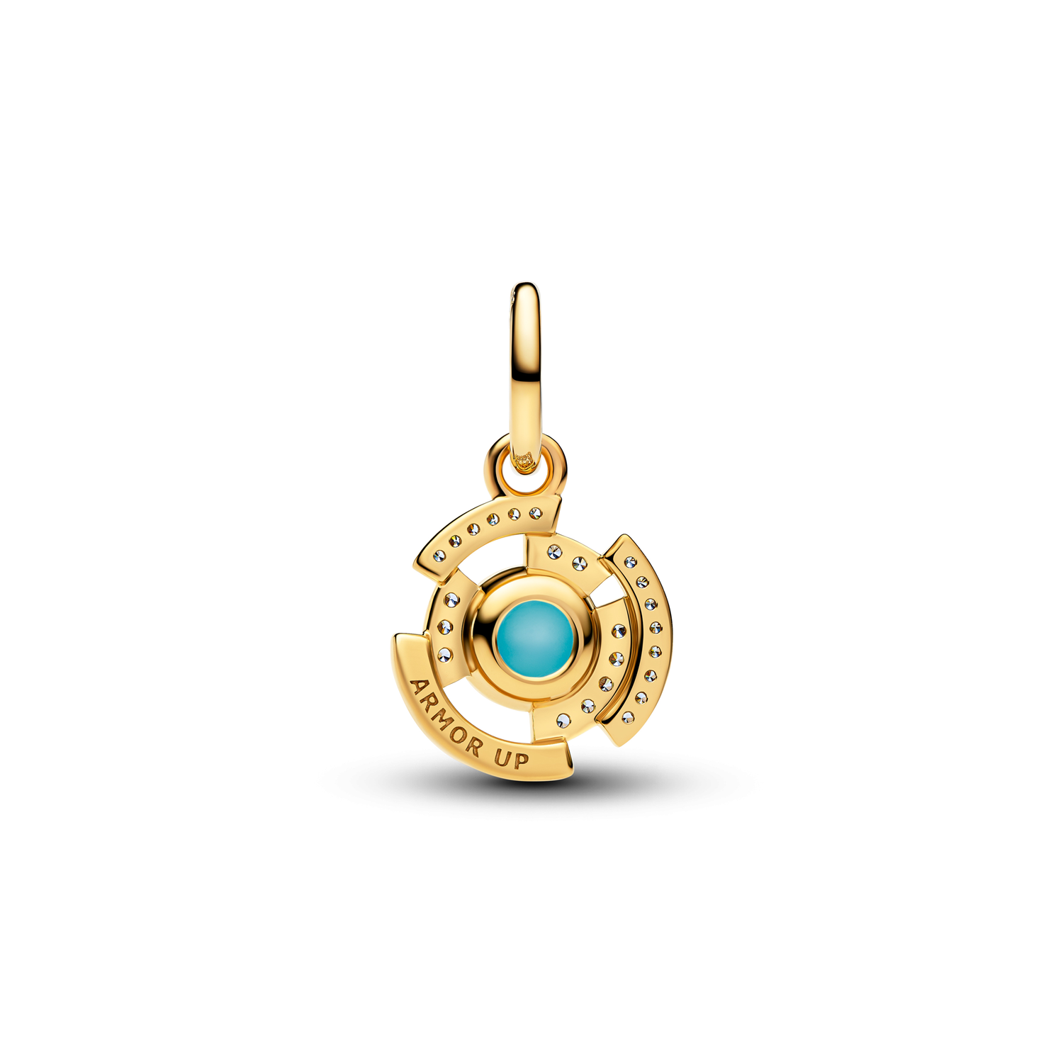 Pandora Marvel Gold Plated Iron Man Arc Reactor Dangle Charm 764216C01
