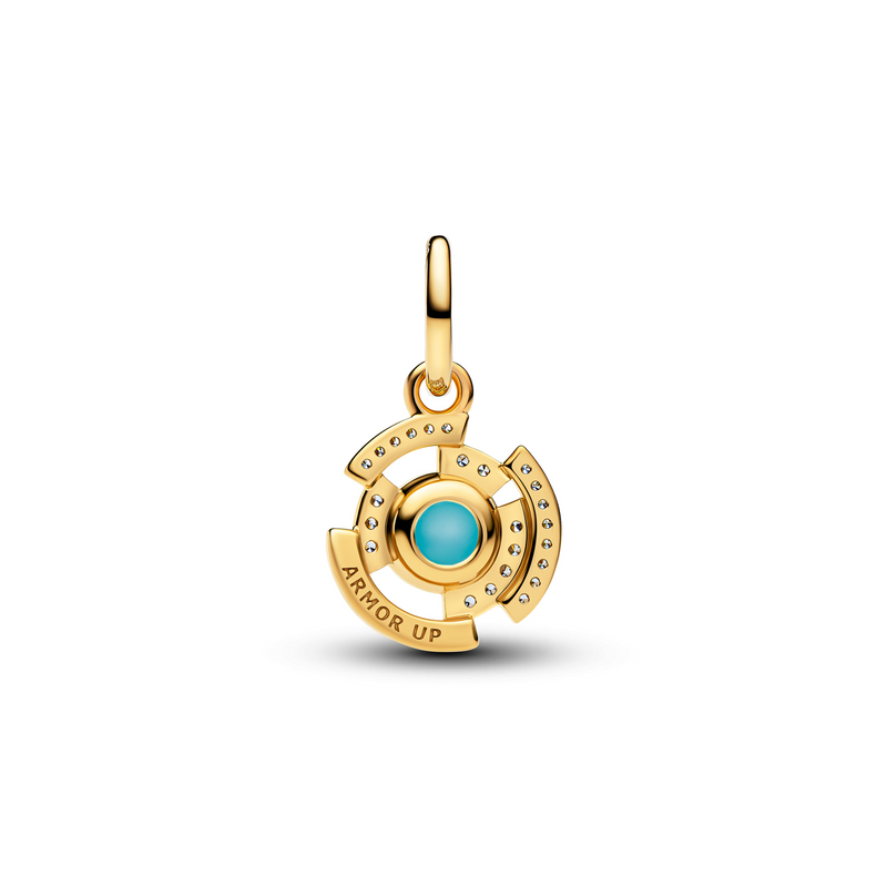 Pandora Marvel Gold Plated Iron Man Arc Reactor Dangle Charm 764216C01-zoom-