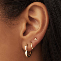 Isabel Bernard Belleville Amore 14 Carat Golden Hearts Earrings IB360251