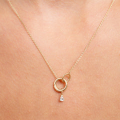 Isabel Bernard Le Marais Teardrop Zirconia 14 karat gold charm IB350062