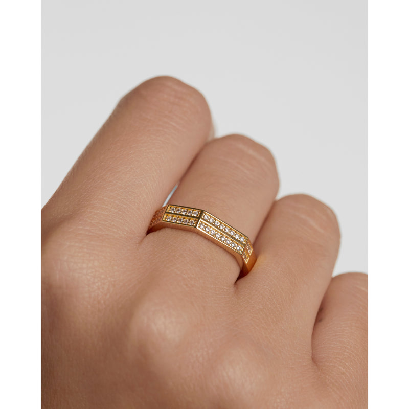 P D Paola The New Essentials 925 Sterling Zilveren Ring AN01-A06-16 Gold Plated-zoom-
