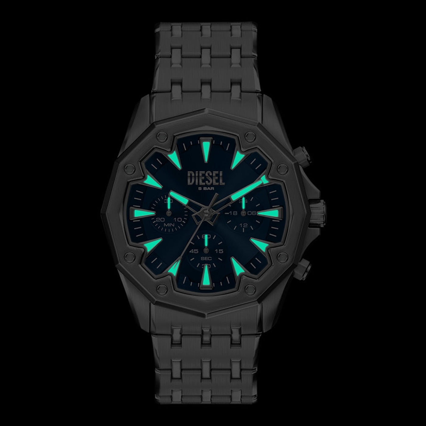 Stinger Round Blue Dial Watch Horloge DZ4706