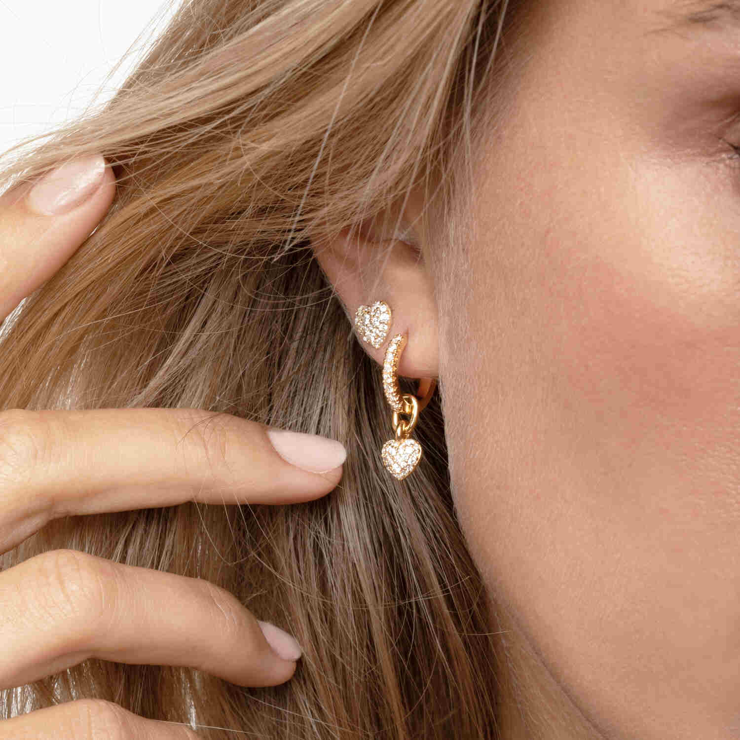 Sif Jakobs Caro Gold Plated Zirconia Earrings SJ-E72350-CZ-YG