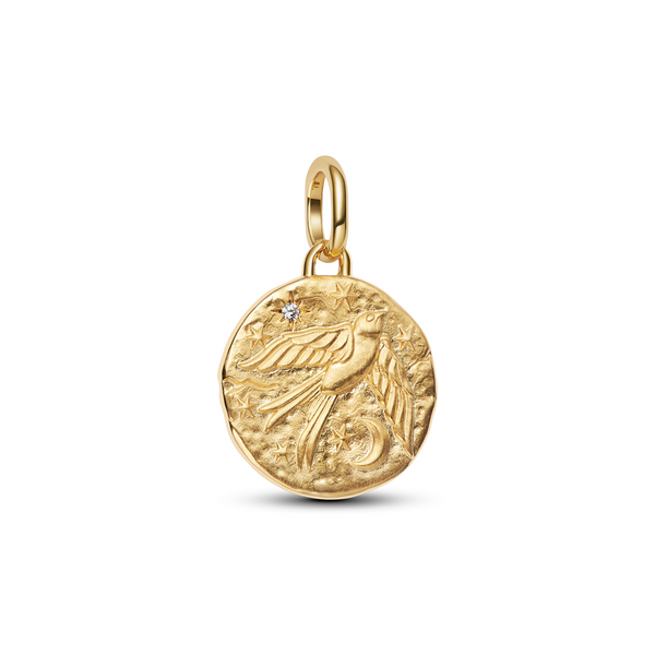 Pandora ME Gold Plated Swallow Coin Charm 764082C01
