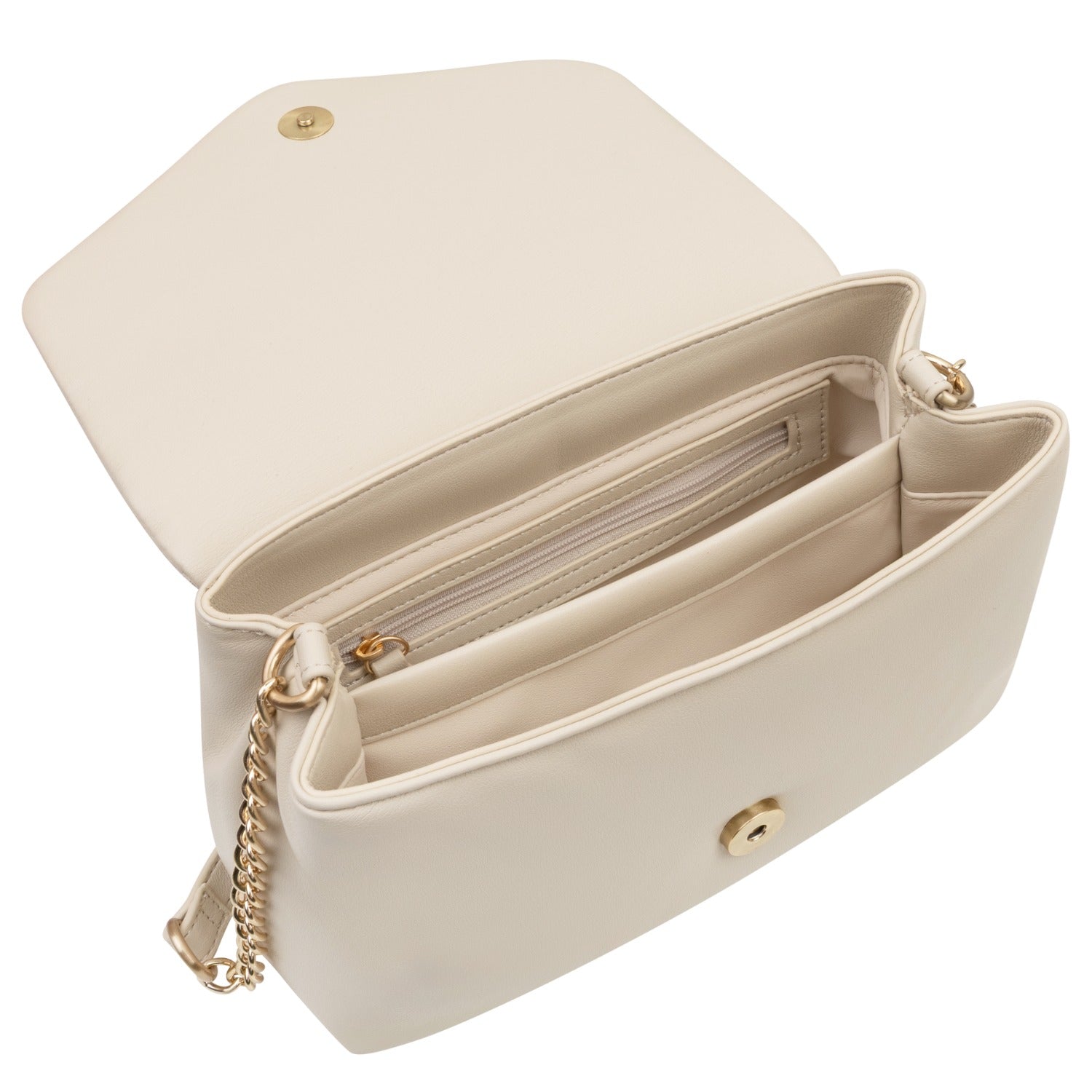 Valentino Bags Stella Ecru Shoulder Bag VBS9AK09ECRU