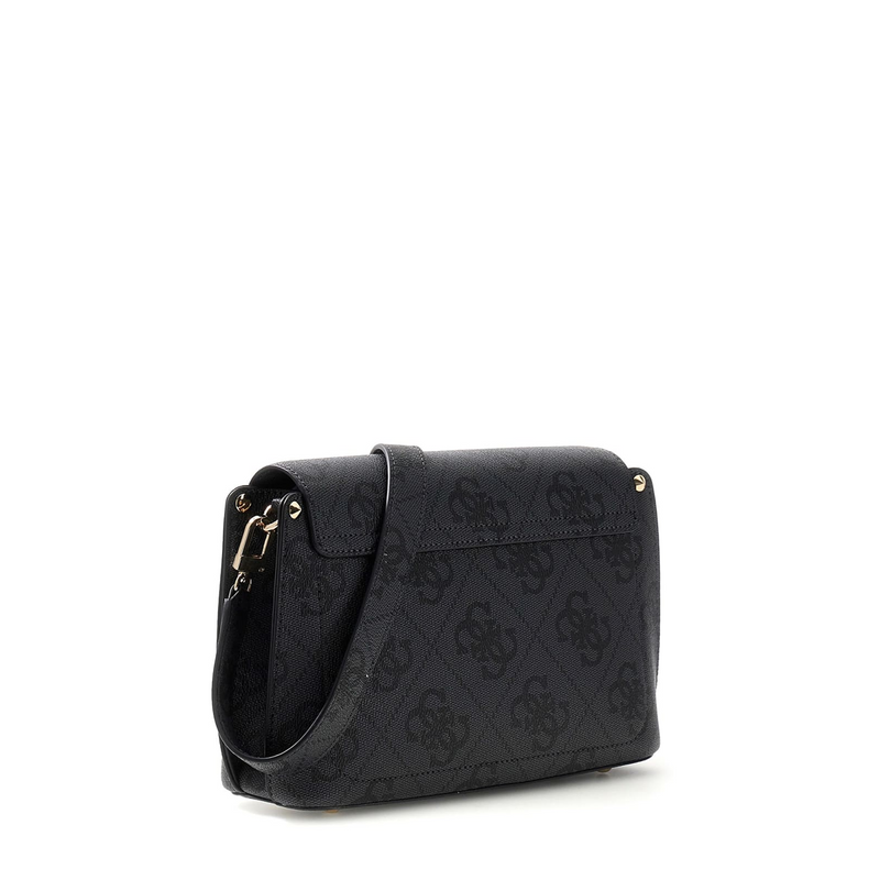 Guess Meridian II Coal Logo Flap Crossbody HWOS69-74200-CLO-zoom-